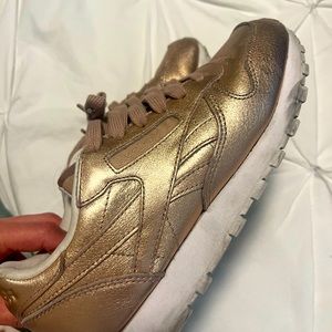 Reebok classics in rose gold size 6